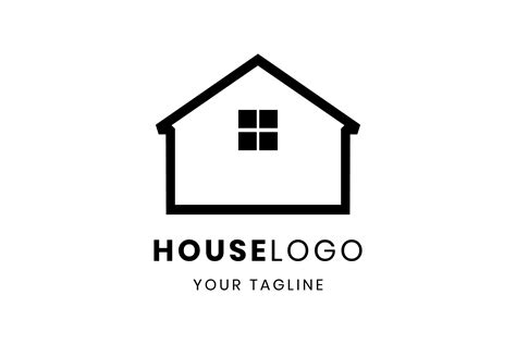 Black and White Logo - House #18 Graphic by crownstudio · Creative Fabrica