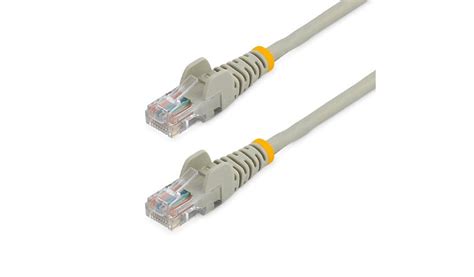 StarTech.com Cat5e Ethernet Cable 50 ft Gray - Cat 5e Snagless Patch ...