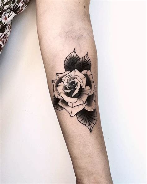 Rose Black And White Tattoo