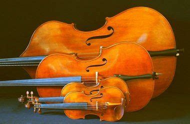 I just love this image of the violin, viola, cello and bass together ...