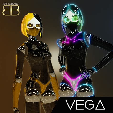 [Original 3D Model] VEGA Robot Girl VRChat Avatar Base 2 in 1