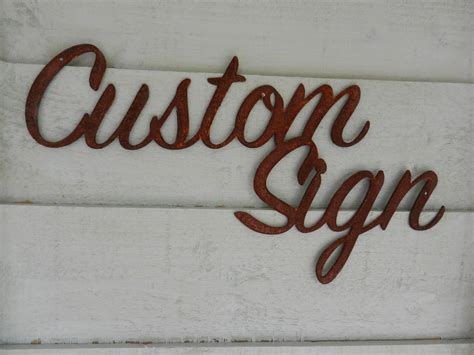 Custom Rustic Metal Garden Sign | Custom metal signs, Metal letters ...