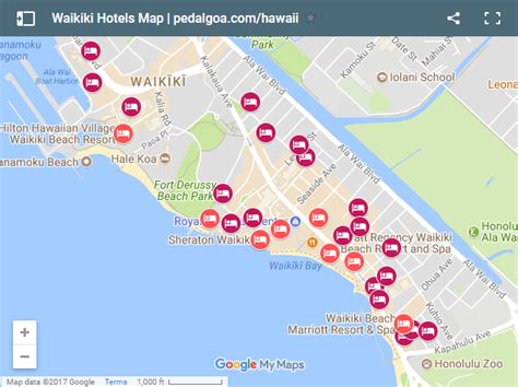 hawaii waikiki beach hotels map - Cristopher Minter