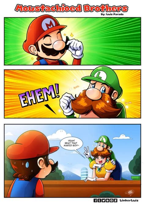 Moustachioed Brothers. LMAO! | Mario funny, Mario comics, Super smash ...