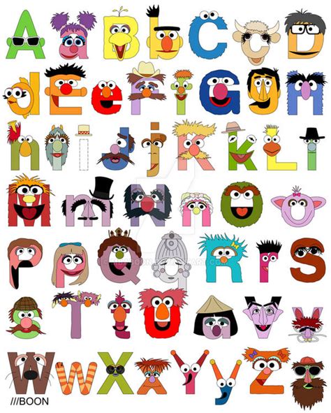 Sesame Street Alphabet by mbaboon on DeviantArt