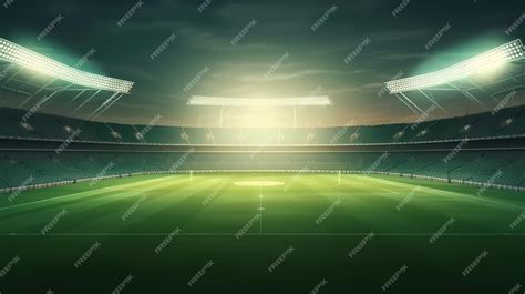 Cricket stadium in lights and flashes Generative ai | Premium AI ...