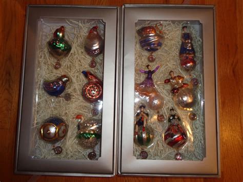 Pottery Barn 12 DAYS OF CHRISTMAS ORNAMENT SET-NEW IN GIFT BOX-HARD TO ...