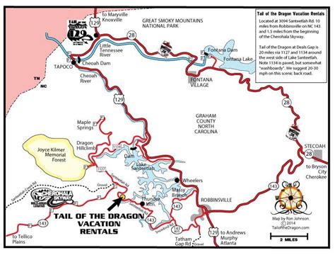 Tennessee Tail Of The Dragon Map