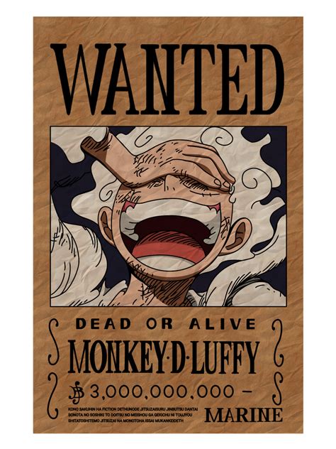 Luffy Bounty after Wano by ZiulLF on DeviantArt