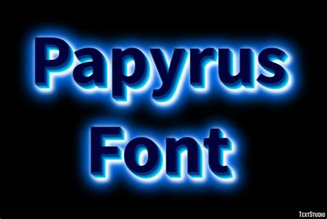 Papyrus Font Text Effect and Logo Design Font