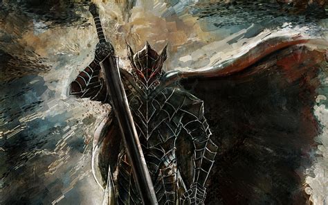 Armored character holding sword painting, Berserk, berserk armor, Guts ...