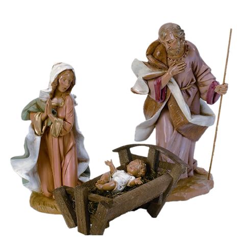 Fontanini Three Piece Nativity Statue Set- 12 Inch Scale, Roman ...