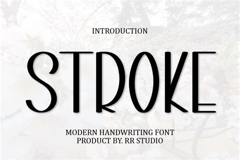 Stroke Font by RR Studio · Creative Fabrica