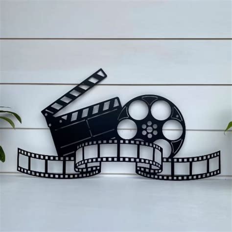 Movie Reel, Film Strip, and Hollywood Clapboard Metal Wall Art Theatre ...