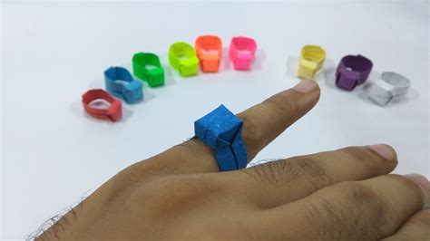 How to make an Easy Paper Ring - Origami Ring - Tutorial - Step by Step ...