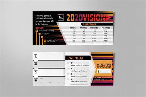 Pledge Card Template For Church – Creative Inspirational Template Examples