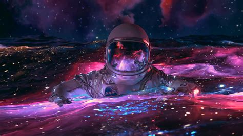 Astronaut Floating In Space