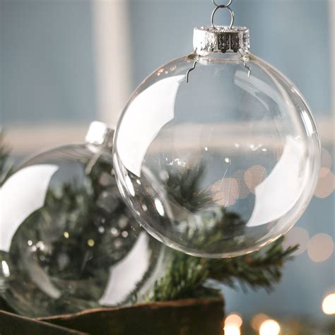 100 mm Ready-to-Personalize Clear Glass Ball Ornaments - New Items ...