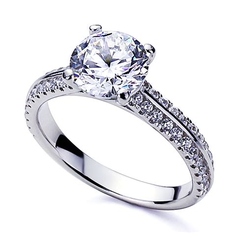 Women's Platinum Plated Sterling Silver 2ct Round CZ Solitaire Wedding ...