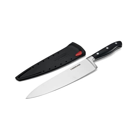 Farberware EdgeKeeper 8-inch Forged Triple Riveted Chef Knife with Self ...