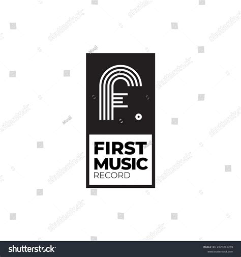 First Music Record Label Logo Design Stock Vector (Royalty Free ...