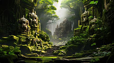 Download Ai Generated, Jungle, Ruins. Royalty-Free Stock Illustration ...