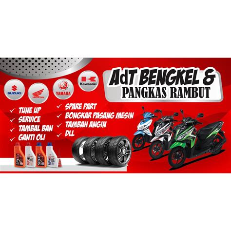 Desain Banner Bengkel Motor - Homecare24