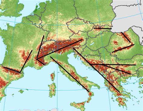 Europe Mountain Ranges simple | News and Times