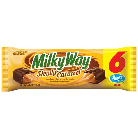 MILKY WAY Simply Caramel Milk Chocolate Fun Size Candy Bars Pack, 4.42 ...