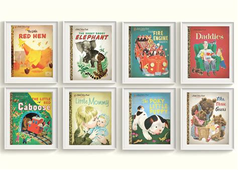 Classic Little Golden Books Art Prints UNFRAMED Qty 4 Retro | Etsy in ...