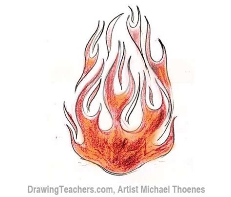 How To Draw Fire With Pencil - Economicsprogress5