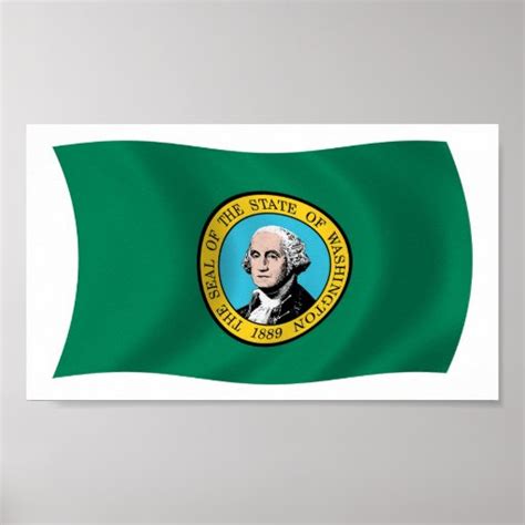 Washington Flag Poster Print