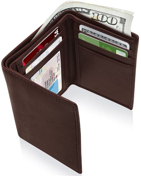 Access Denied Men's Genuine Leather Trifold Wallet with ID Window and ...