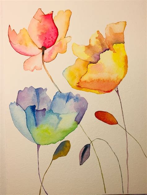 Untitled | Watercolor flowers paintings, Watercolor, Flower painting