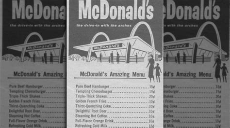 What McDonald's Menu Looked Like The Year You Were Born