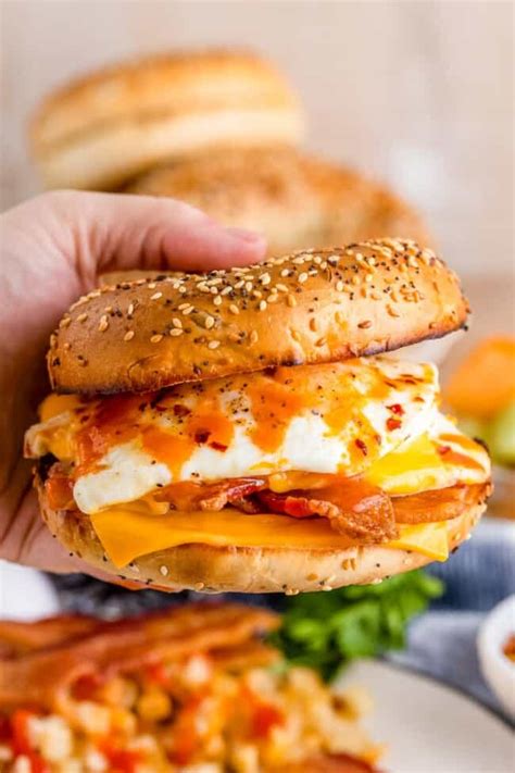 The Ultimate Bagel Breakfast Sandwich - Little Sunny Kitchen