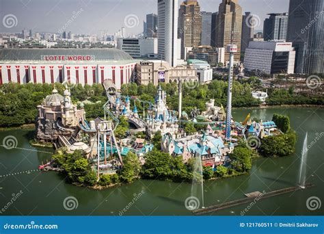 Amusement Park Lotte World Magic Island Aerial View Editorial Photo ...