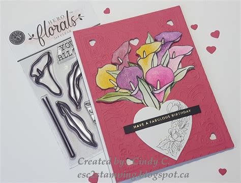 Escape to Stamping: Arum Lily Bouquet on Die Cut Divas