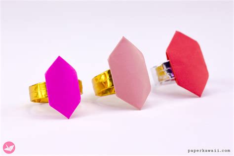 Origami Ring Tutorial - Hexagonal Jewel - Paper Kawaii