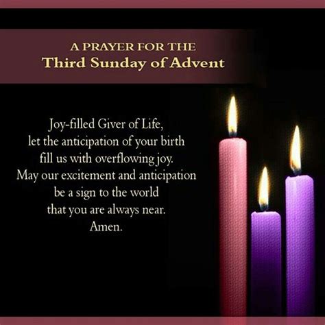 Pin on Season of Faith | Third sunday of advent, Advent candles, Advent ...