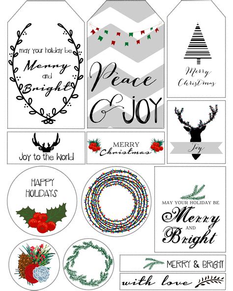 Simple Free Printable Christmas Gift Tags