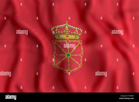 3d rendering of a Navarra flag waving Stock Photo - Alamy