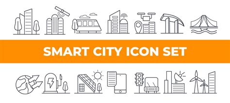 Smart City Icon Set 2381117 Vector Art at Vecteezy