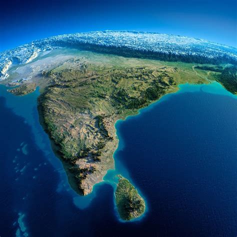 indian subcontinent-- shows just how high the mountains surrounding it ...