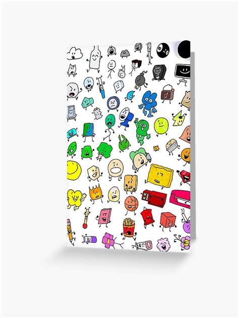 "BFDI All Characters (Transparent)" Greeting Card for Sale by MsBonnie ...