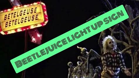 Beetlejuice LED Light Up Marquee Sign Decoration SPIRIT HALLOWEEN NEW ...