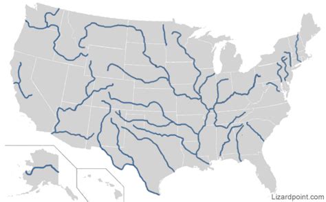 Printable US Map With Rivers