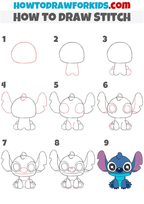 How To Draw Stitch Stitch Drawing Tutorial Step By Step Easy You ...