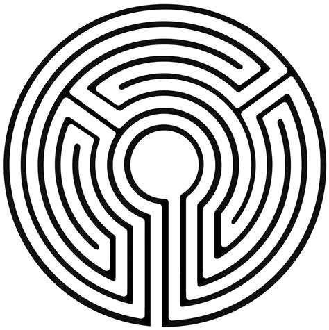 The labyrinth is a winding, maze-like path, often resembling a spiral ...