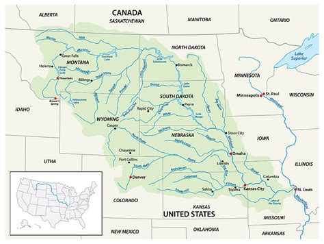 Missouri River Source Map